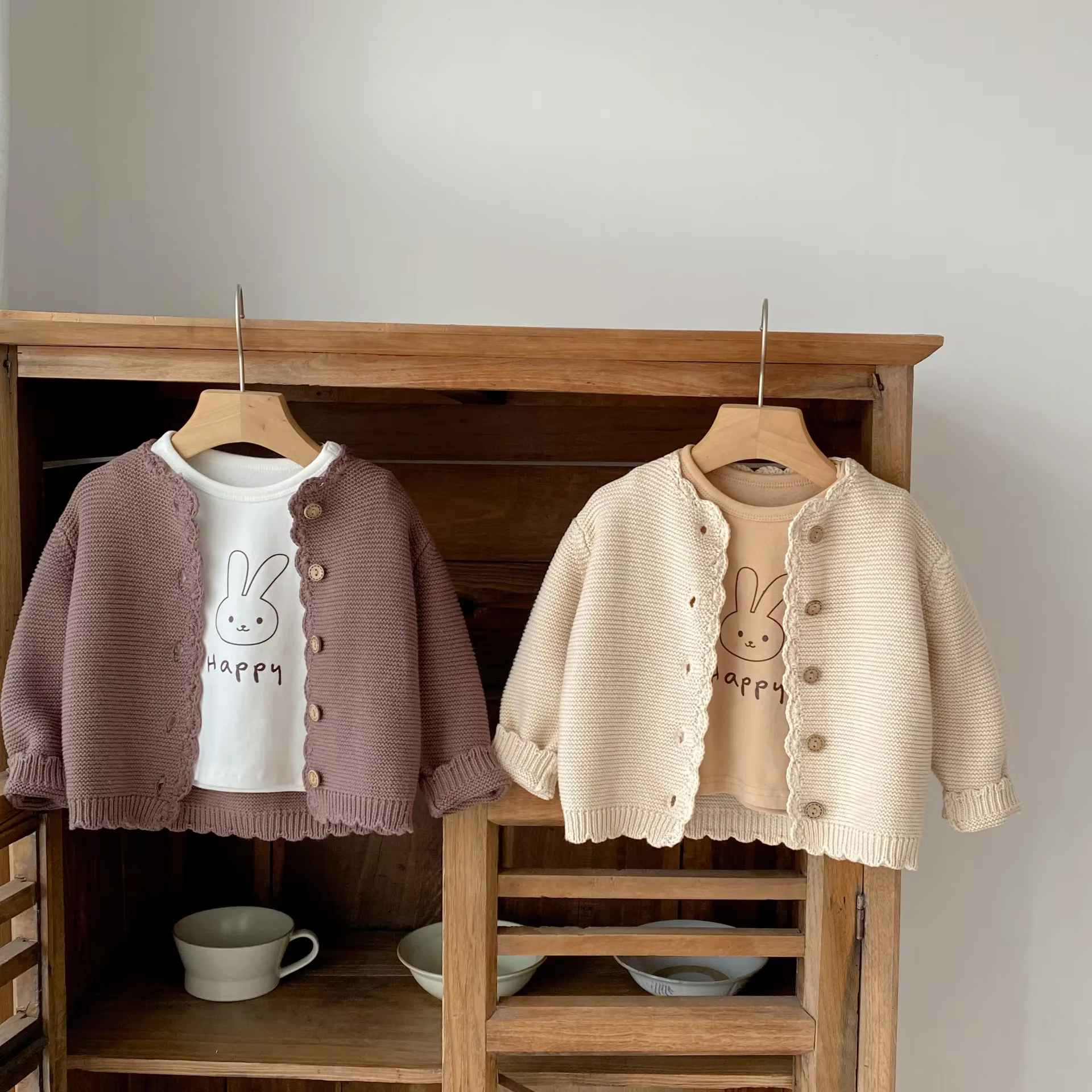 Cardigan d'automne pour bébé – Manteau pull en tricot à manches longues pour garçons et filles |   Veste polyvalente à col rond pour bébé fille, Cardigan d'hiver