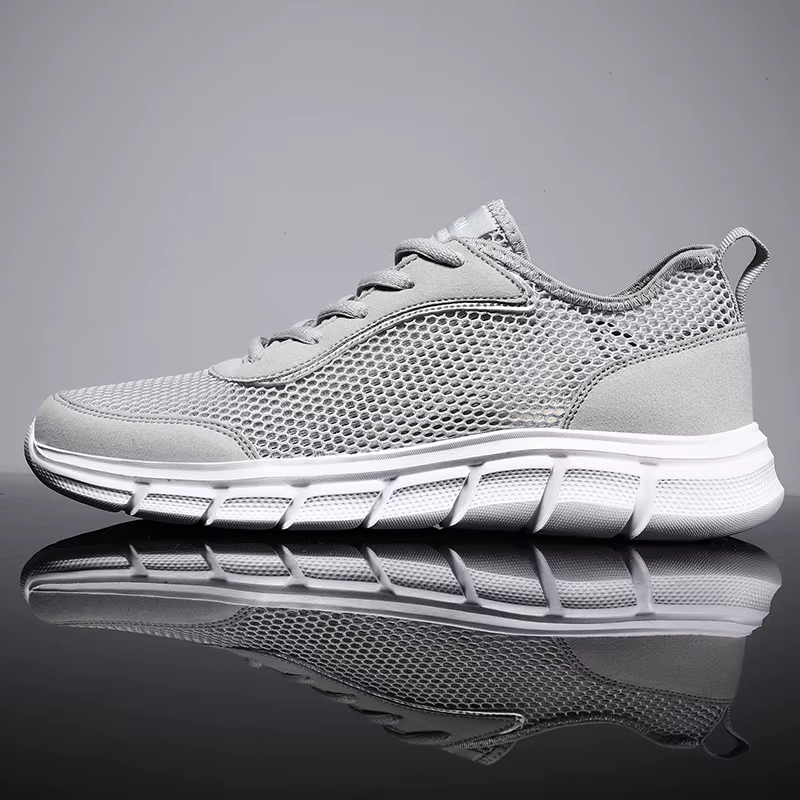 Baskets en maille respirantes pour hommes, chaussures décontractées légères, chaussures de marche confortables, été, 2023