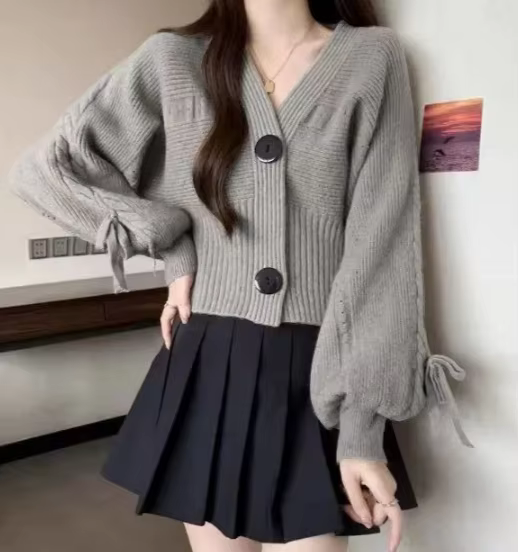 Cardigan en tricot épais pour femme