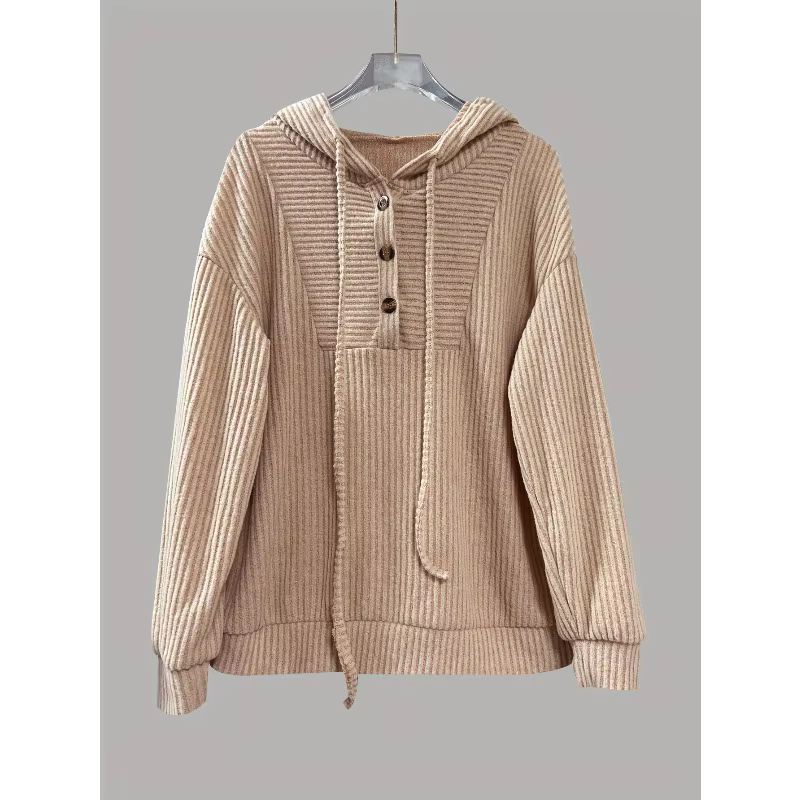 Pull à capuche et manches longues pour femme, haut décontracté, printemps 2026