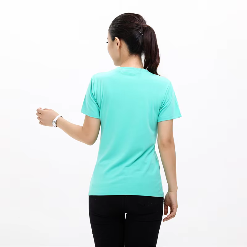T-shirt en coton peigné à col en v, Logo imprimé personnalisé, texte d'image pour hommes, imprimer leurs propres images, Design gratuit
