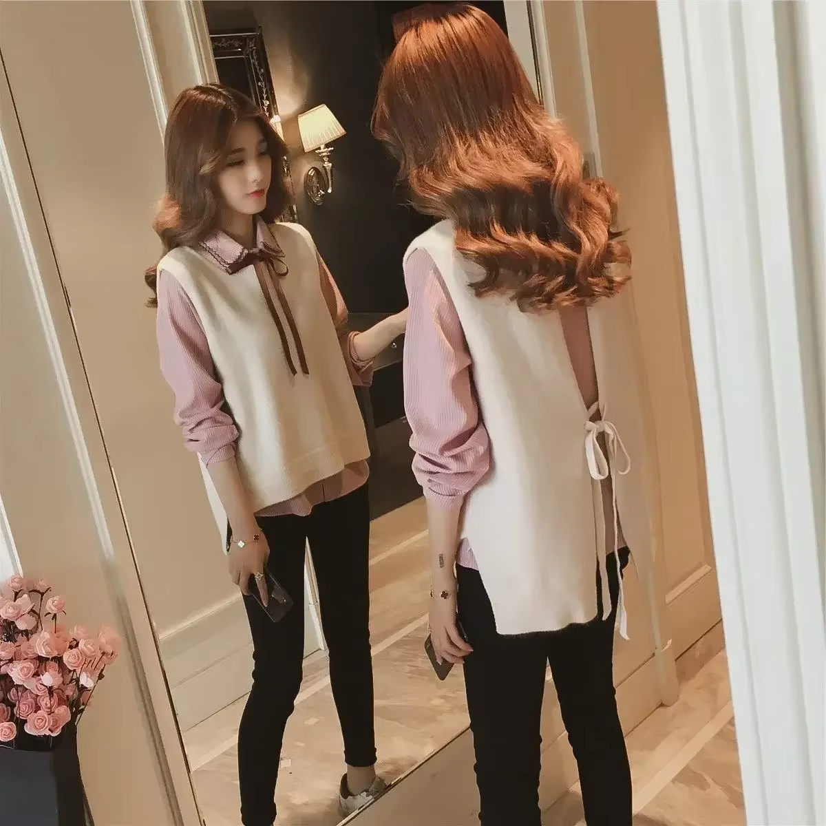 Gilet de style coréen pour femmes, gilets en tricot à la mode, pulls pour dames, laine lisse, vêtements jeunes, offre de printemps et d'automne