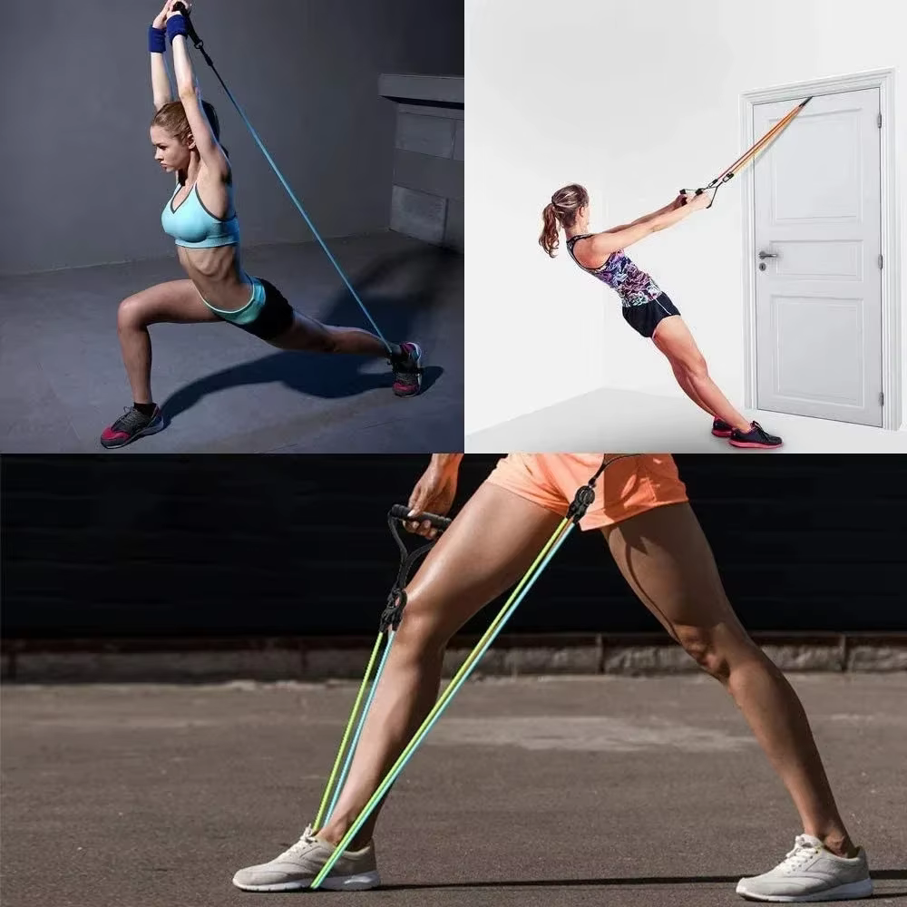 Chaude 3 niveaux de résistance Yoga tirer corde bandes poignées élastiques sport musculation maison gymnastique entraînements entraînement musculaire bande de Tube en caoutchouc