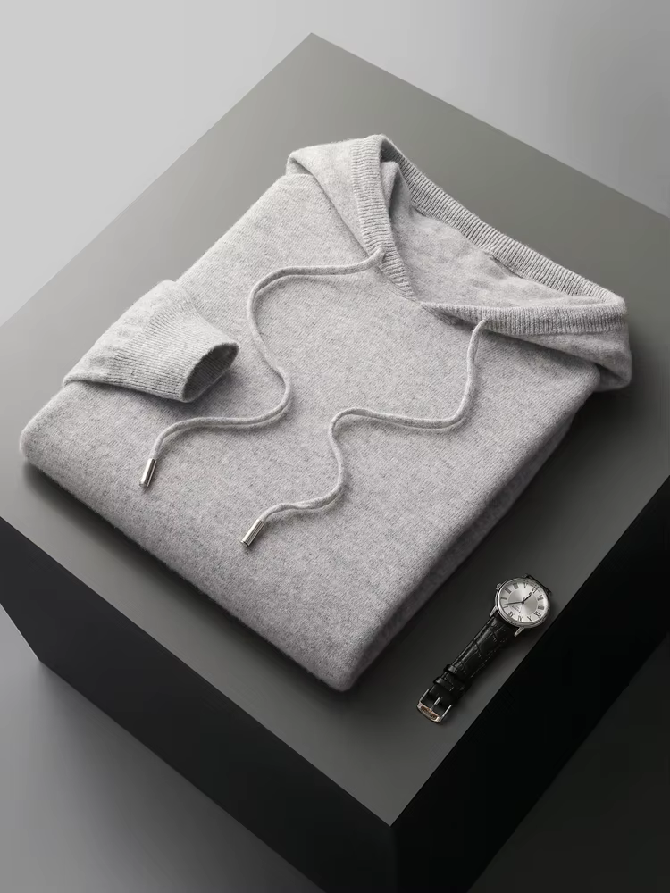 100% laine mérinos haute qualité hommes sweats à capuche printemps automne pull pull intelligent tricots décontractés confort coréen vêtements populaires