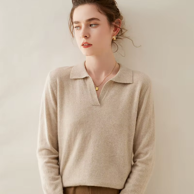 WinvyNee-Pull en cachemire et laine mérinos pour femme
