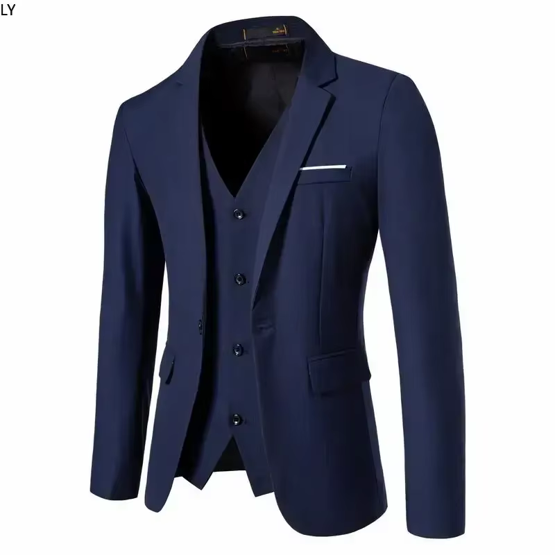 Gilet de costume pour hommes, intelligent, décontracté, sans manches, simple boutonnage, couleur unie, costume formel pour mariage, printemps, été, automne