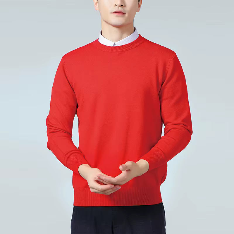 Pull en cachemire à col rond pour homme, nouvelle mode, chaud, manches longues, ample, tricoté, Business, haut décontracté, automne hiver