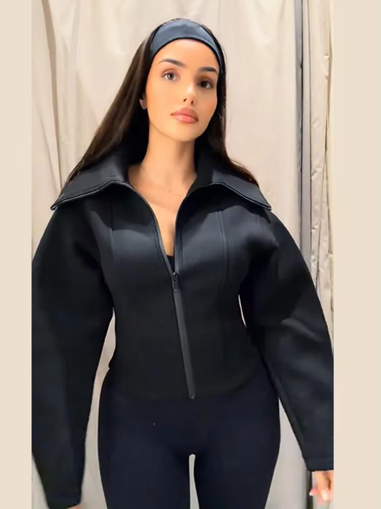 Veste pour femme, manteau cintré à la taille