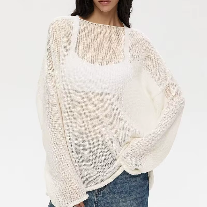 Pull ample Chic à col rond pour femme