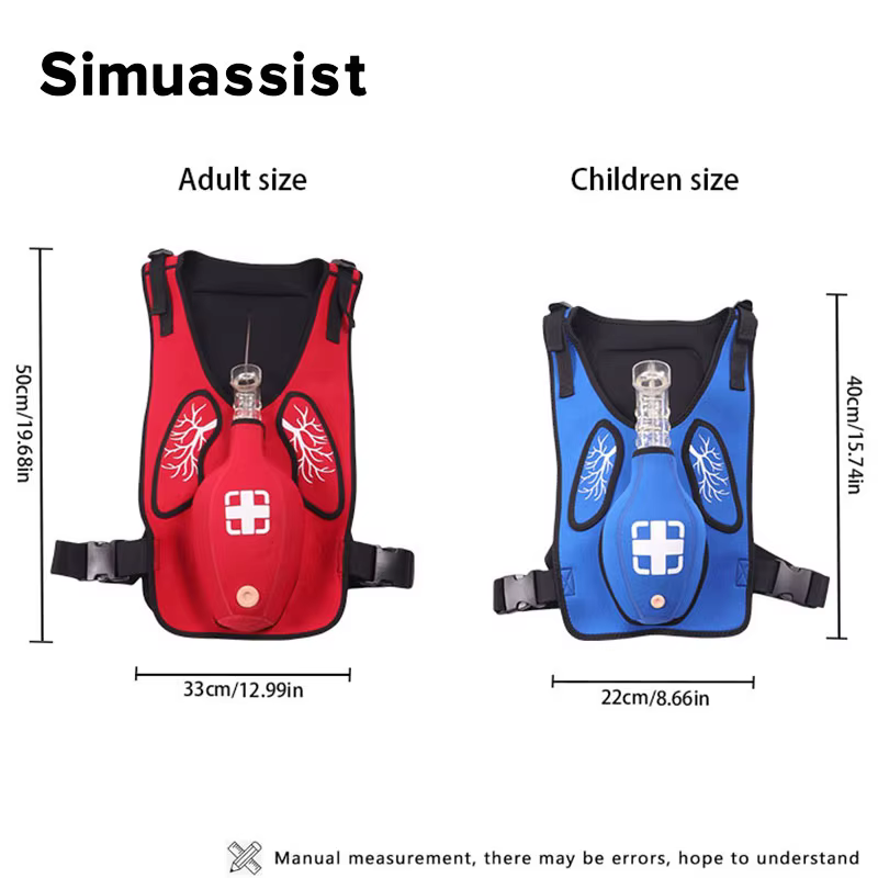 Gilet d'entraînement Heimlich pour adultes/enfants, gilet d'obstruction trachéale portable, modèle d'entraînement Anti-asphyxie, modèle d'entraînement Heimlich