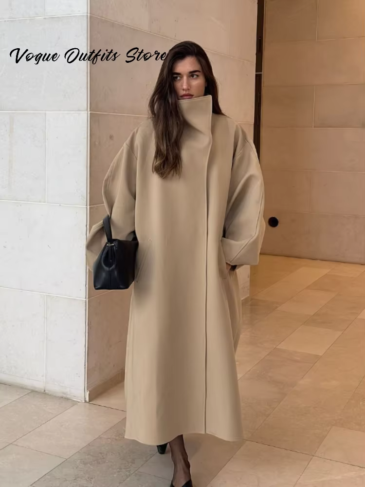 Trench-Coat Chic à col montant pour femme