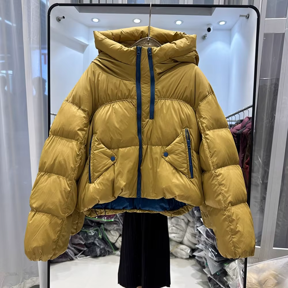 Doudoune automne hiver femmes manteau bouffant Vintage à manches longues à capuche Parkas femme décontracté épaissir chaud doudoune