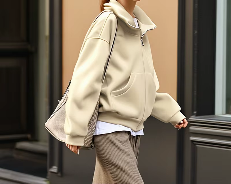 Sweat à capuche vêtements d'extérieur Cardigan
