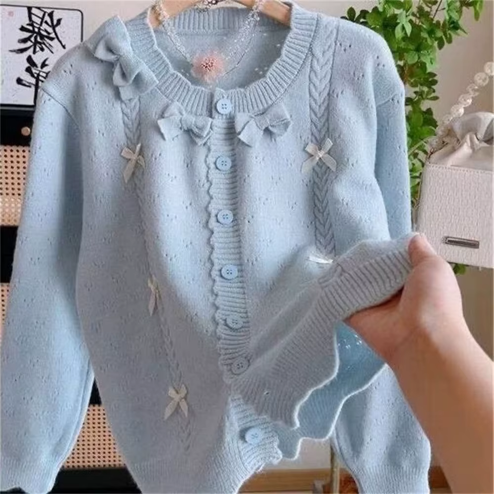 Cardigan en tricot coréen pour femme