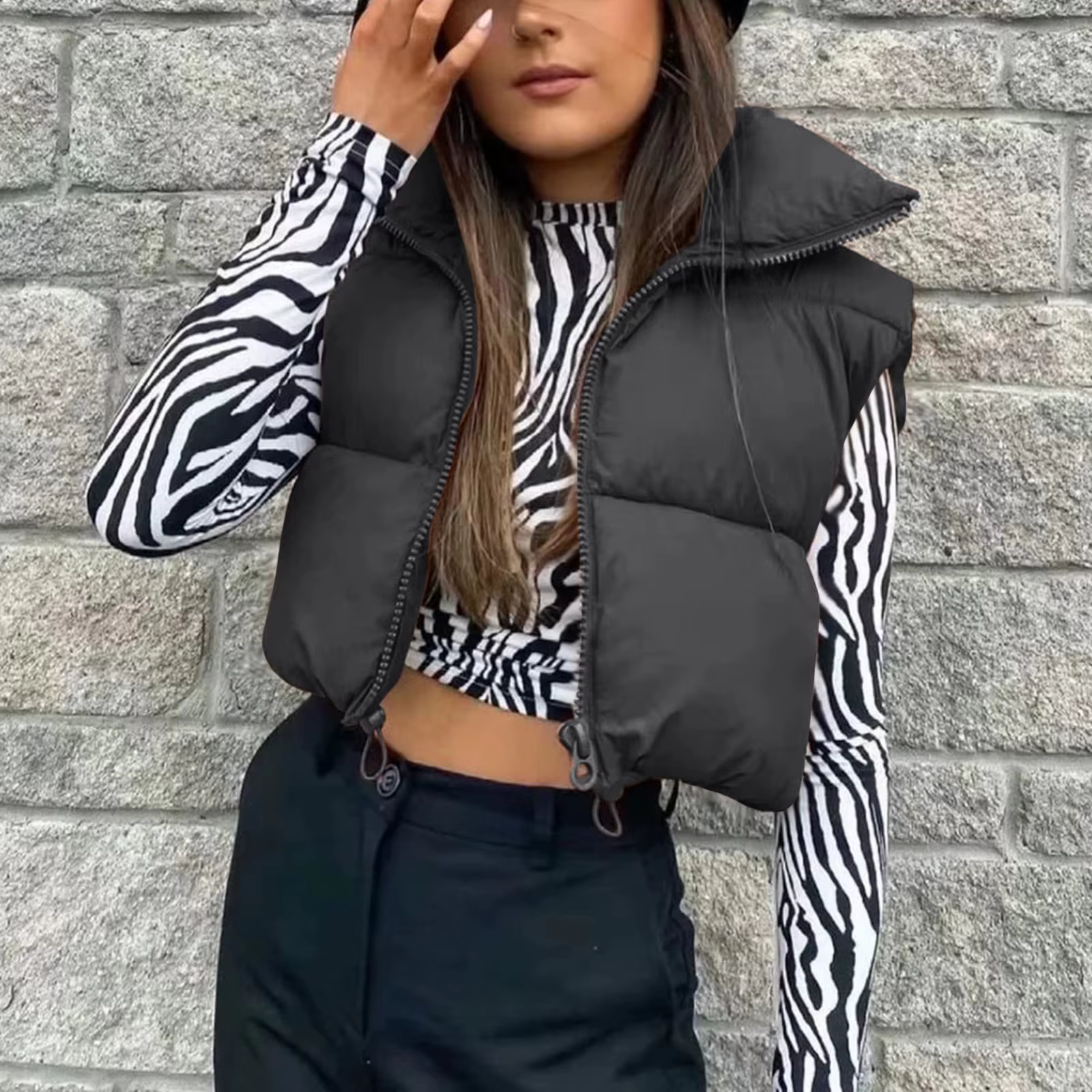 Gilet Femme Tendance Automne Hiver 2026 – Nouveauté Élégante à Col Montant