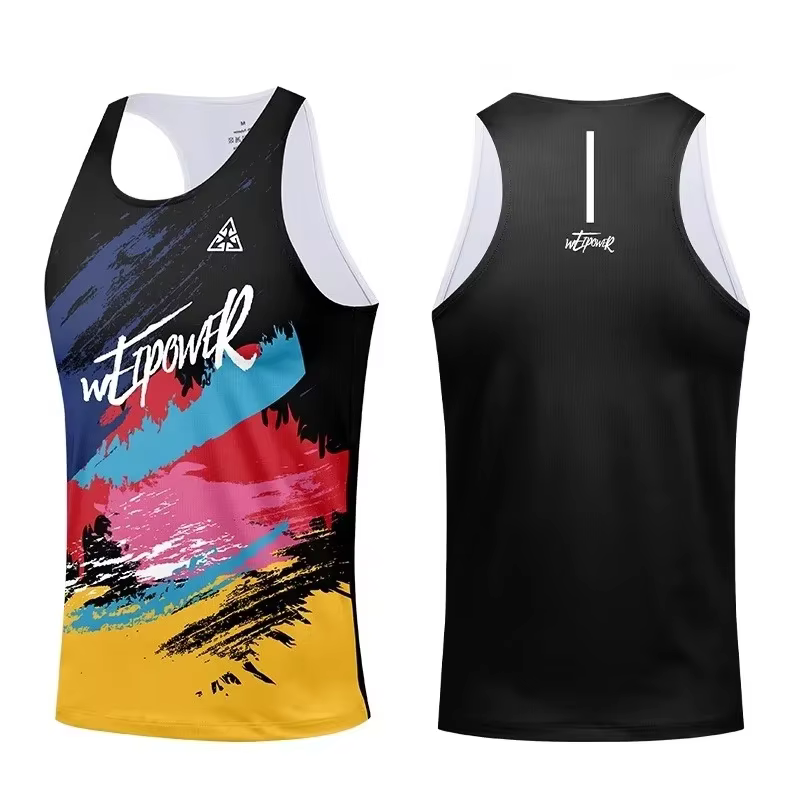 Gilets de course Marathon, T-shirts de course de sport professionnel d'été pour hommes et femmes, vêtements de fitness à séchage rapide pour basket-ball