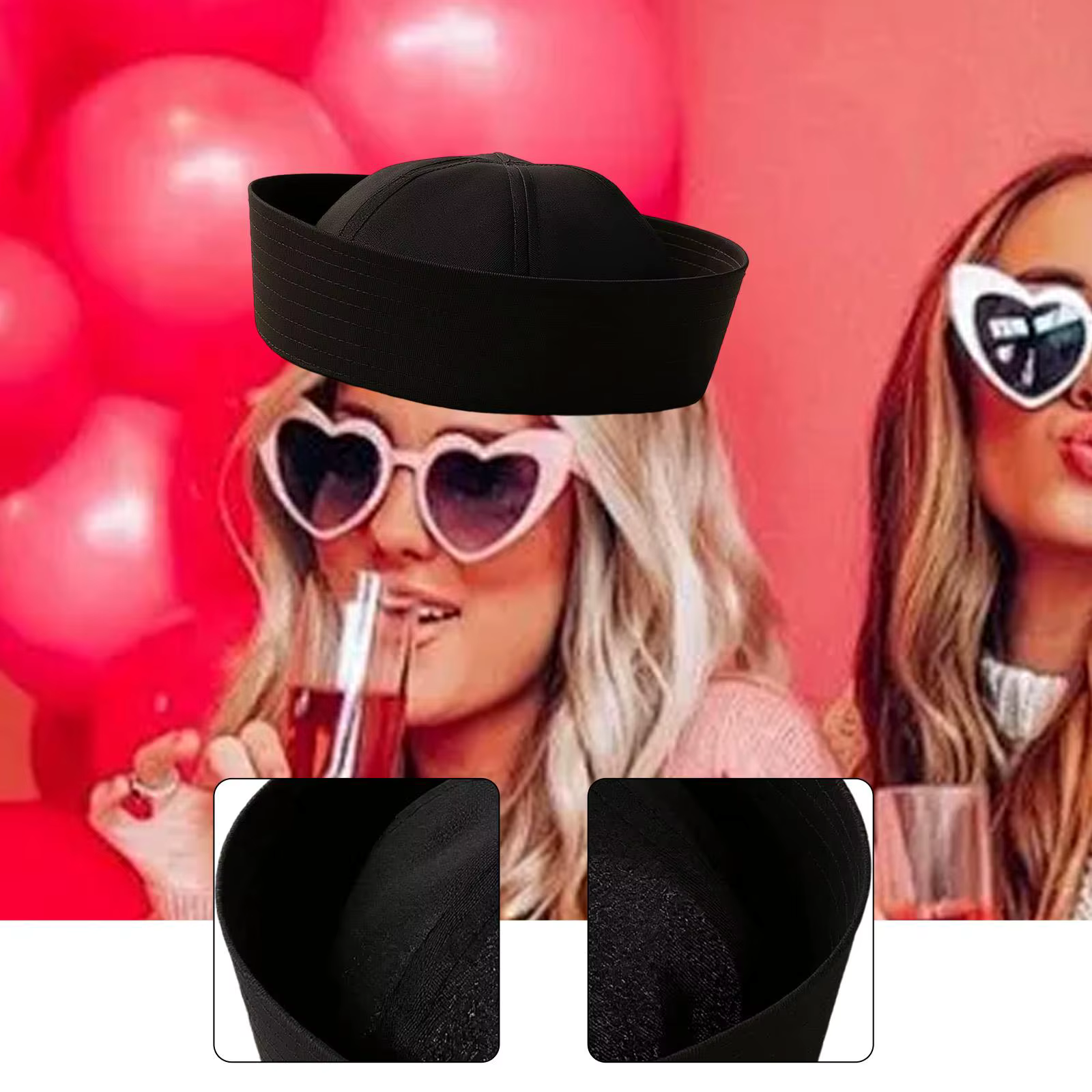 Chapeau de marin minimaliste, élégant et accrocheur, style nautique, casquette de capitaine pour les fêtes, Halloween, spectacles sur scène