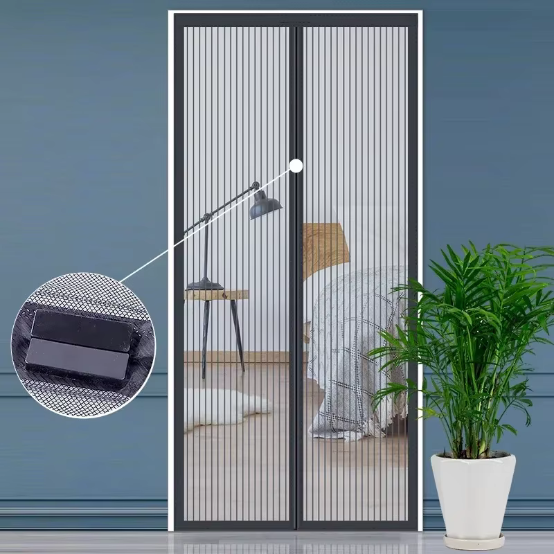 Rideau anti-moustiques de fenêtre, écran de fenêtre en gaze, serrure de porte automatique, rideau de Ventilation domestique, couverture en maille magnétique