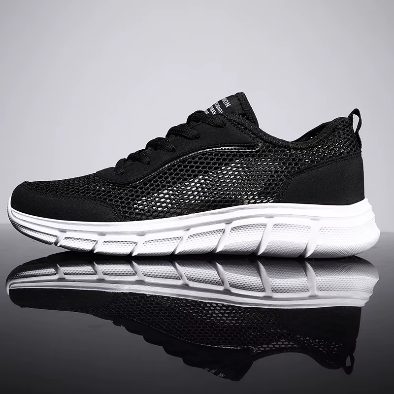 Baskets en maille respirantes pour hommes, chaussures décontractées légères, chaussures de marche confortables, été, 2023