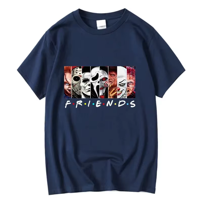 T-shirt à col rond imprimé Funny Friends pour hommes, 100% coton, haute qualité, été cool, t-shirt décontracté pour hommes