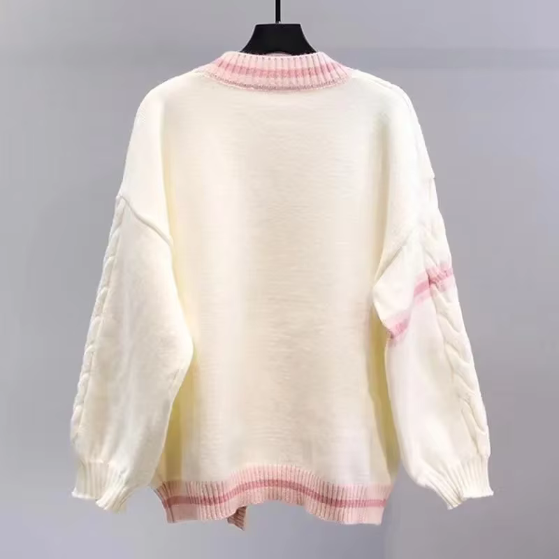 Cardigan tricoté à col en v pour femme