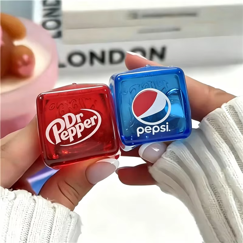Needoh Nice Ice Mini 4 Pack Cubes de canettes de cola à rebond lent, sensoriels, apaisants, anti-stress, pour soulager l'anxiété, favoriser la relaxation, pour adultes, cadeau