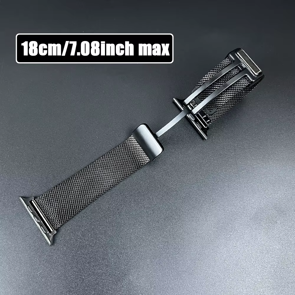 Bracelet magnétique pour Apple watch ultra 2/1 49mm 10 46mm 42mm, iwatch 45mm 44mm 41mm 40mm 38mm, Bracelet à boucle en maille série 9/8/7