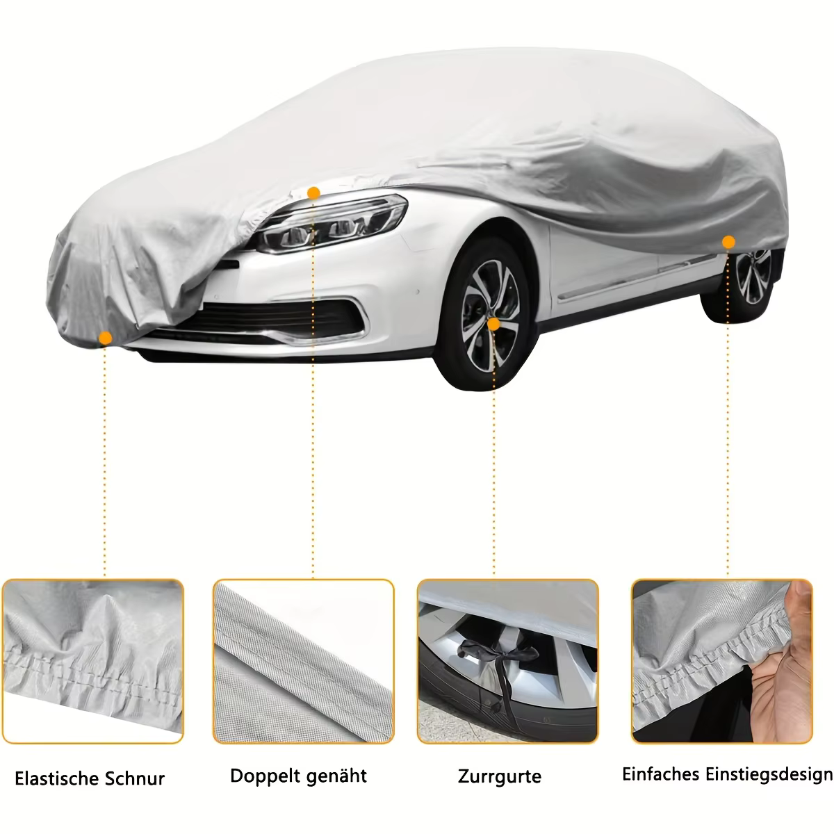 1 gilet de protection imperméable pour voiture, pour l'extérieur! Résistant aux UV, imperméable, anti-poussière, résistant à la neige - Housse de voiture imperméable toutes saisons