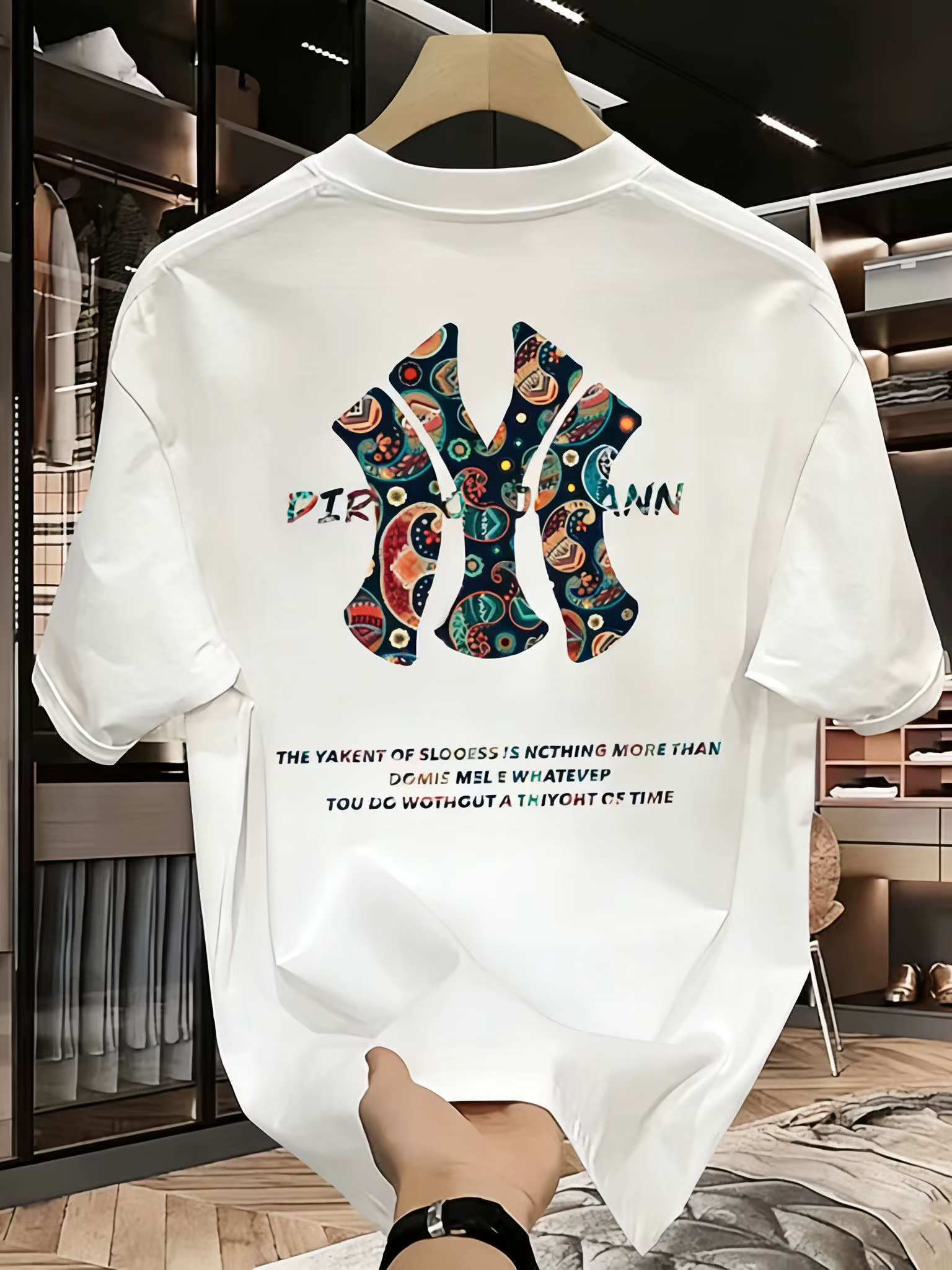 T-shirt imprimé d'été pour homme - T-shirt ample de haute qualité, décontracté, polyvalent et tendance