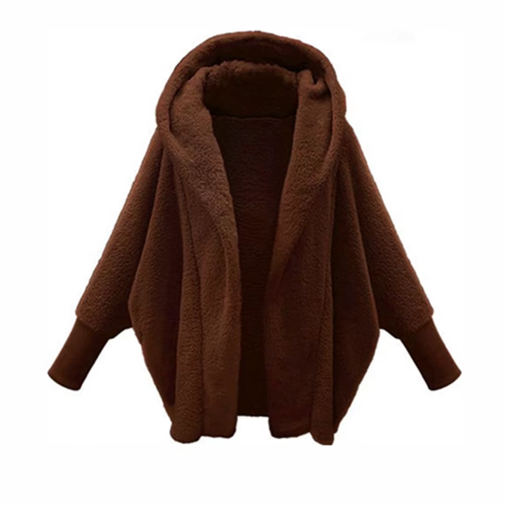 Veste cardigan monochrome à capuche Smile pour femme