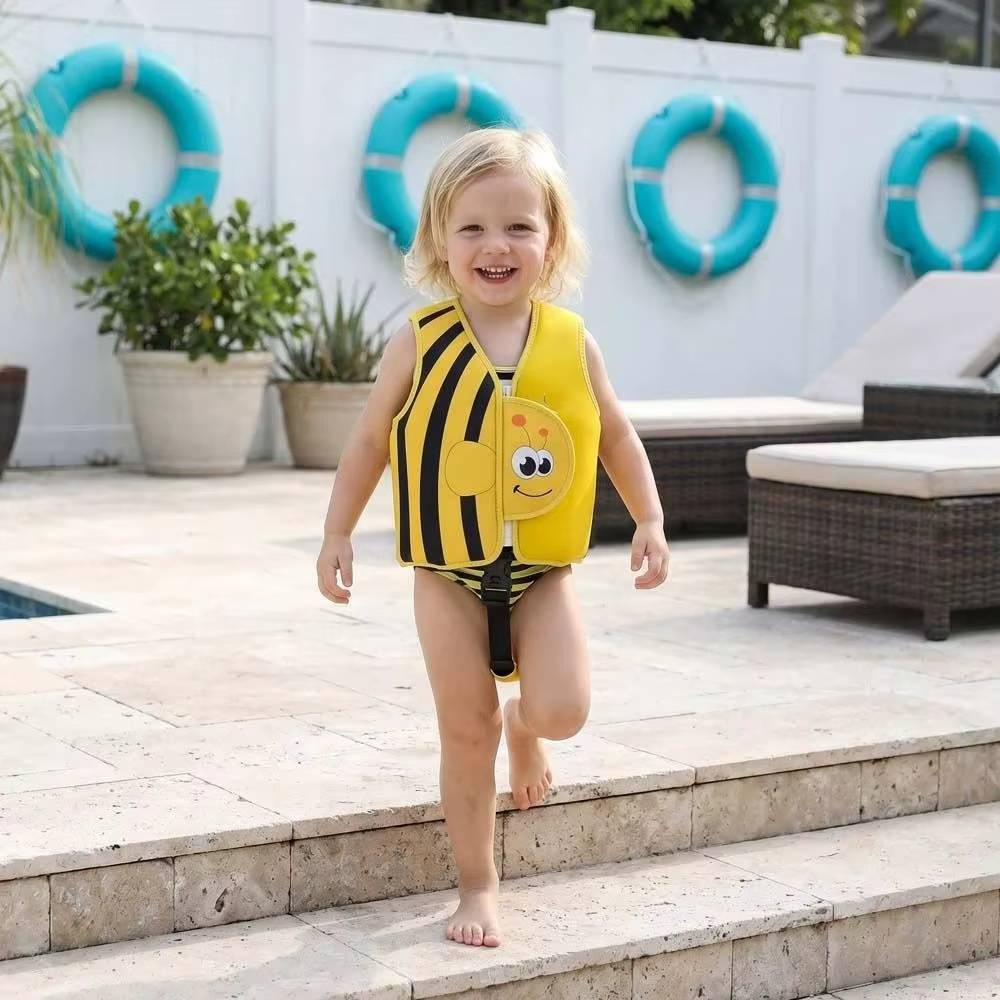Gilet de flottabilité pour enfant anti-chute, anti-basculement, stable, pour bébé, motif dessin animé, réglable, pour jeux aquatiques