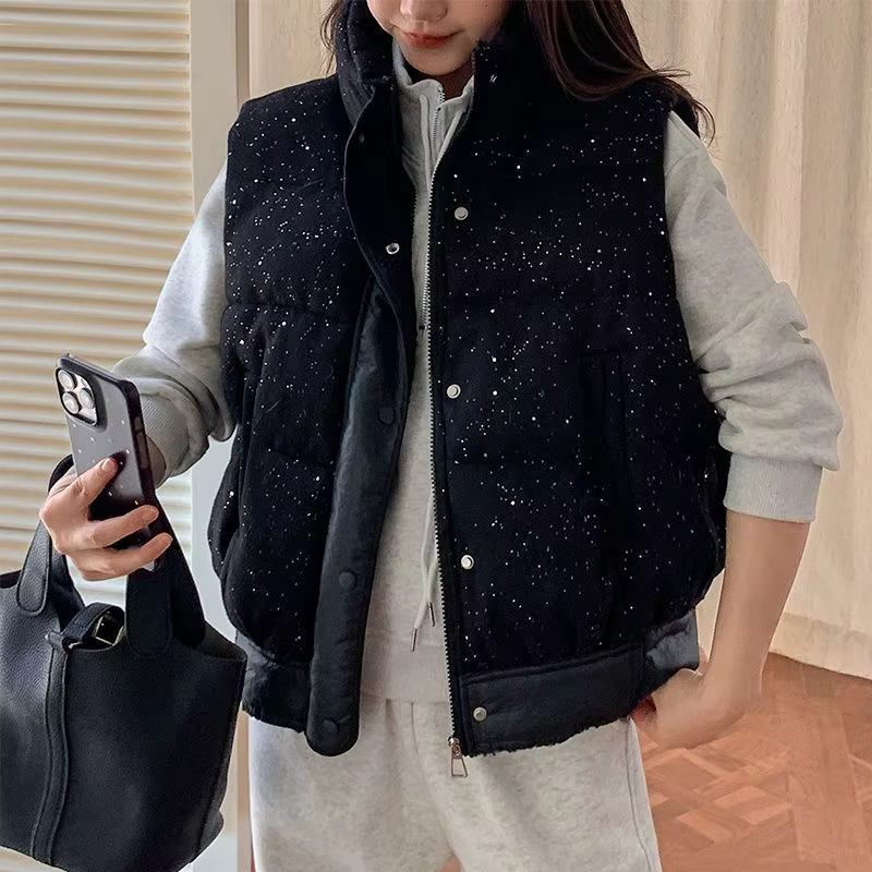 Gilet en duvet de coton pour femme