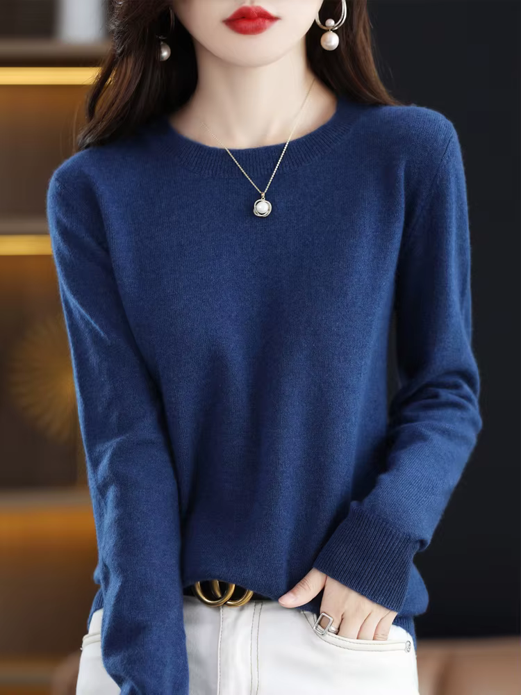 Mode 100% laine mérinos pull élégant cachemire