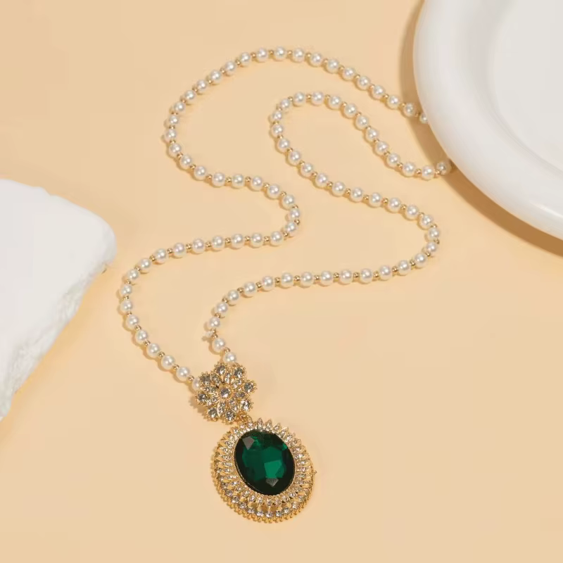 Chaîne de pull en perles pour femmes, pendentifs polyvalents de tempérament, longs Styles ethniques, collier, bijoux, automne et hiver