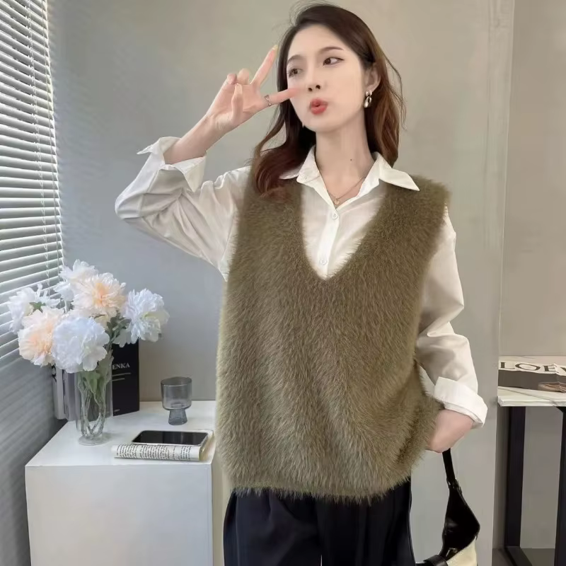 Pull court pour femme, gilet chaud Vintage Y2k