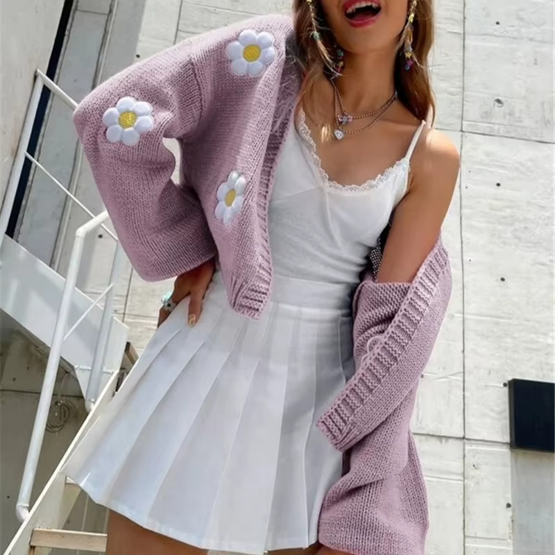 Pull-over cardigan pour femme