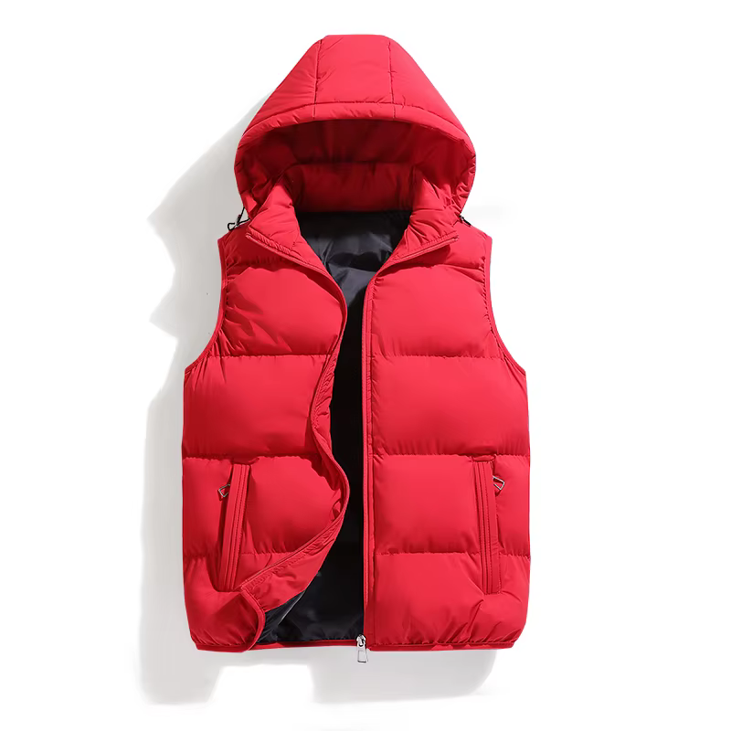 Hommes gilet veste chaude sans manches vestes hiver imperméable à l'eau manteau à glissière automne col montant gilet décontracté marque vêtements