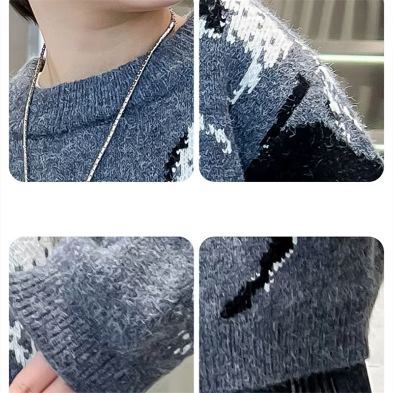 Pull de noël de couleur grise pour enfants, pour grand garçon, mode décontractée, automne hiver, vêtements tricotés pour adolescents, tricot de styliste