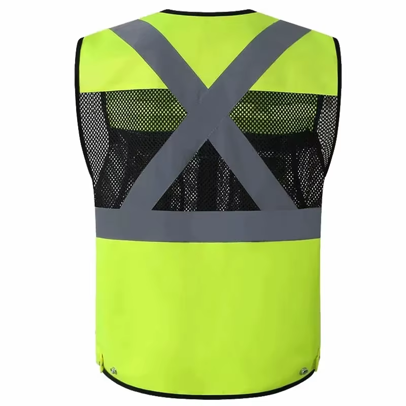 Vêtements de sécurité haute visibilité, vêtements de travail personnalisés pour le cyclisme de nuit, gilet de sécurité pour les travailleurs de la Construction