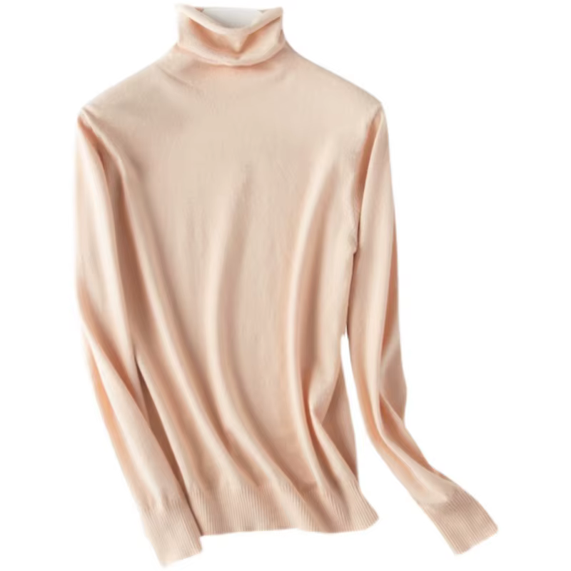 Pull à col roulé à manches longues pour femmes