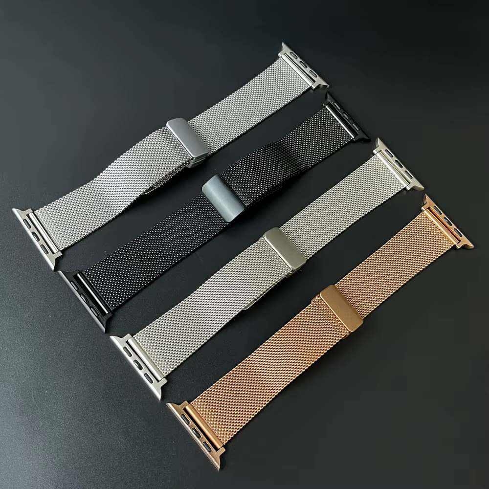 Bracelet magnétique pour Apple watch ultra 2/1 49mm 10 46mm 42mm, iwatch 45mm 44mm 41mm 40mm 38mm, Bracelet à boucle en maille série 9/8/7