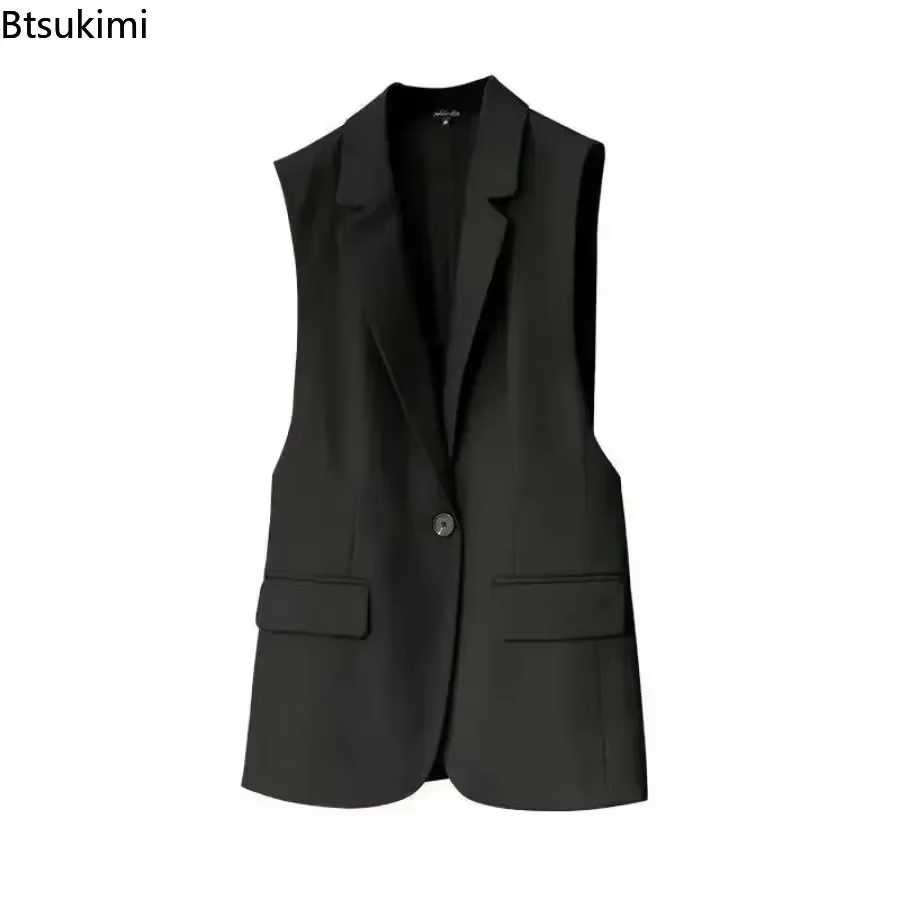 Gilets longs élégants sans manches pour femmes