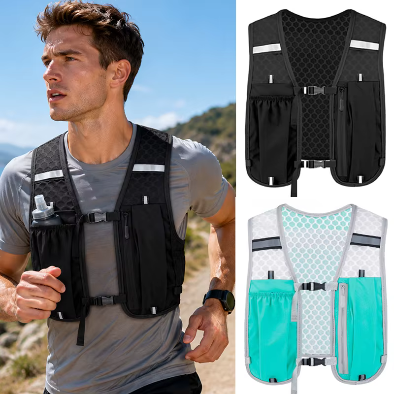 Gilet d'hydratation pour la course à pied pour femmes et hommes, sac à dos respirant résistant à l'eau, course à pied, randonnée, cyclisme, trail, marathons