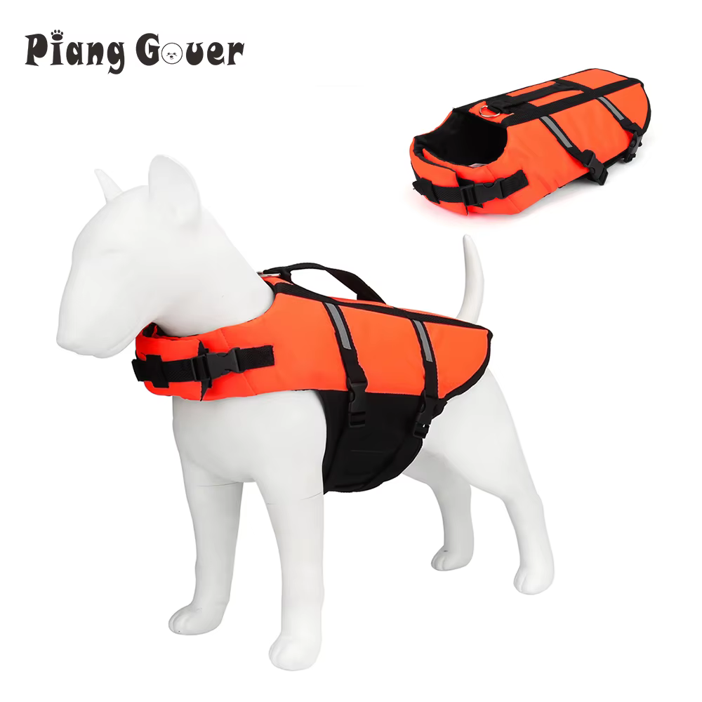 Gilet de sauvetage Orange réfléchissant pour chien, veste d'été pour animaux de compagnie, vêtements pour petits, moyens et grands chiens, maillot de bain