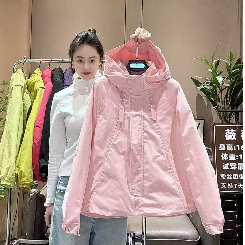 Veste à capuche 2025 nouvelle veste trench-coat uniforme de baseball Joker grande taille conception ample veste haut femme
