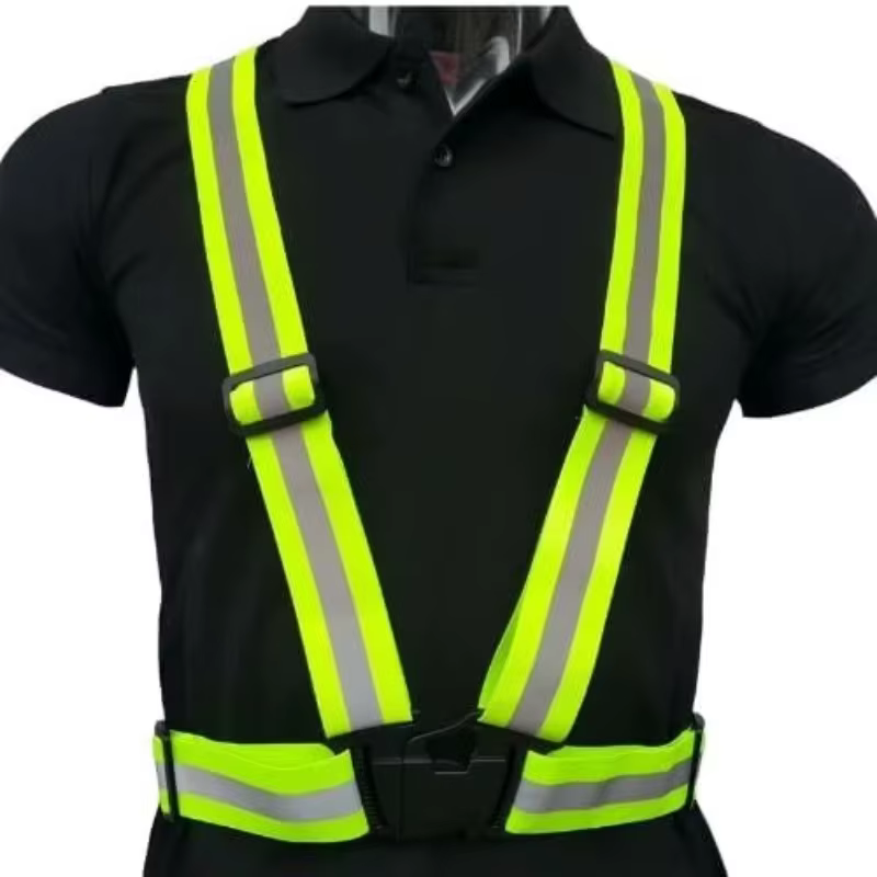 Gilet de sécurité réfléchissant - Gilet haute visibilité avec sangles réglables pour le jogging, le cyclisme, la marche et l'équitation en extérieur