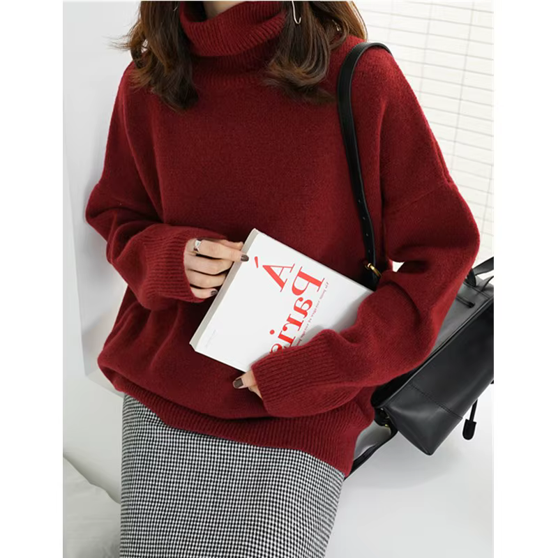 Pull en cachemire à col roulé pour femme