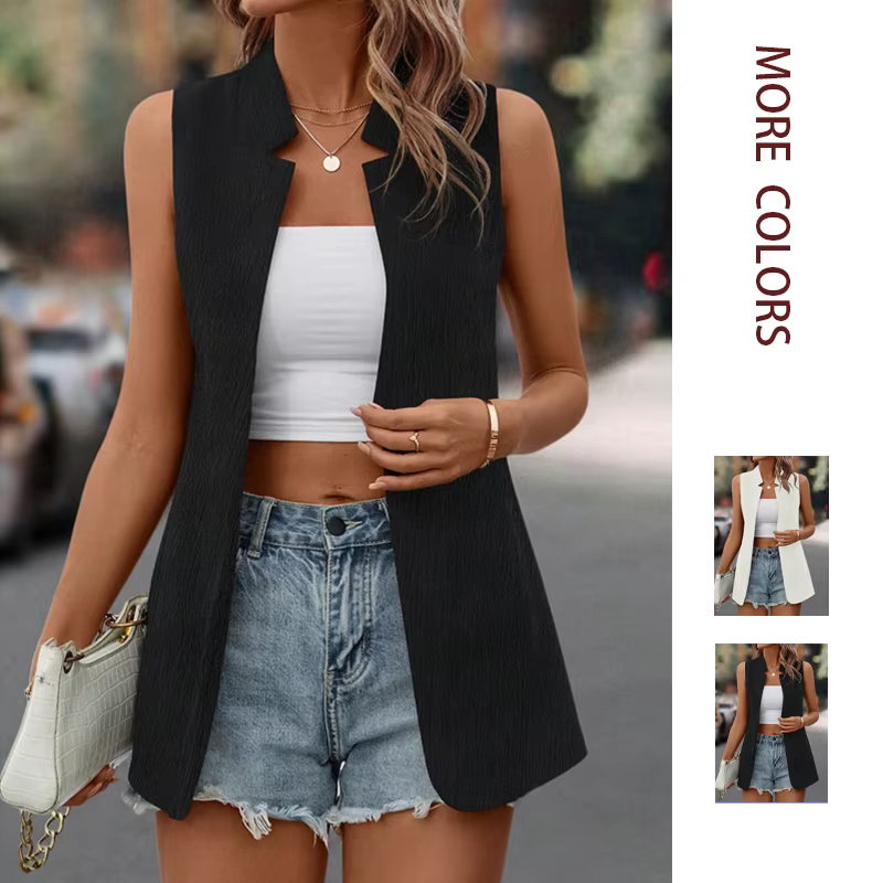 Nouveau gilet sans manches polyvalent pour femme