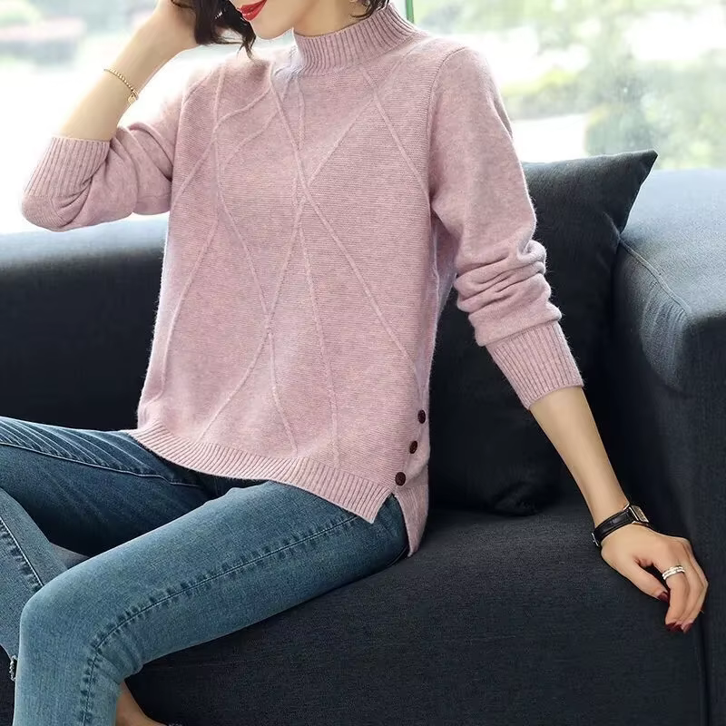 Pull à col roulé pour femme