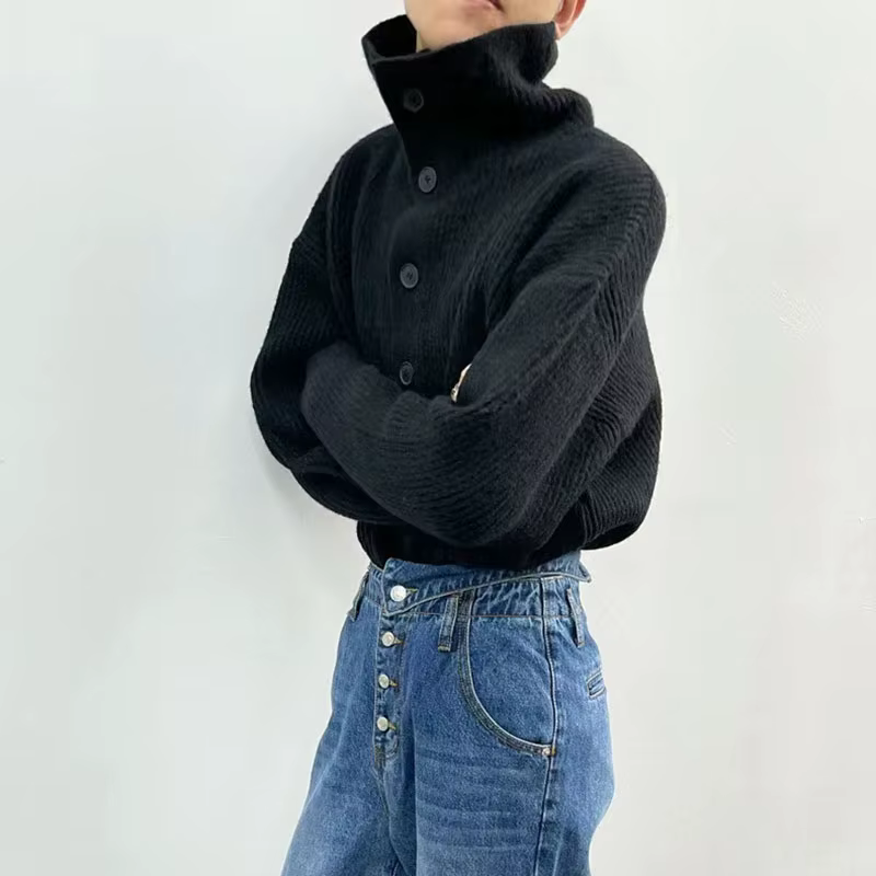 Nouveau pull simple à col roulé pour femme